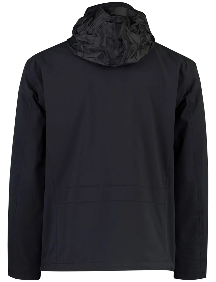 donkerblauwe Barbour zomerjas rits en knopen
