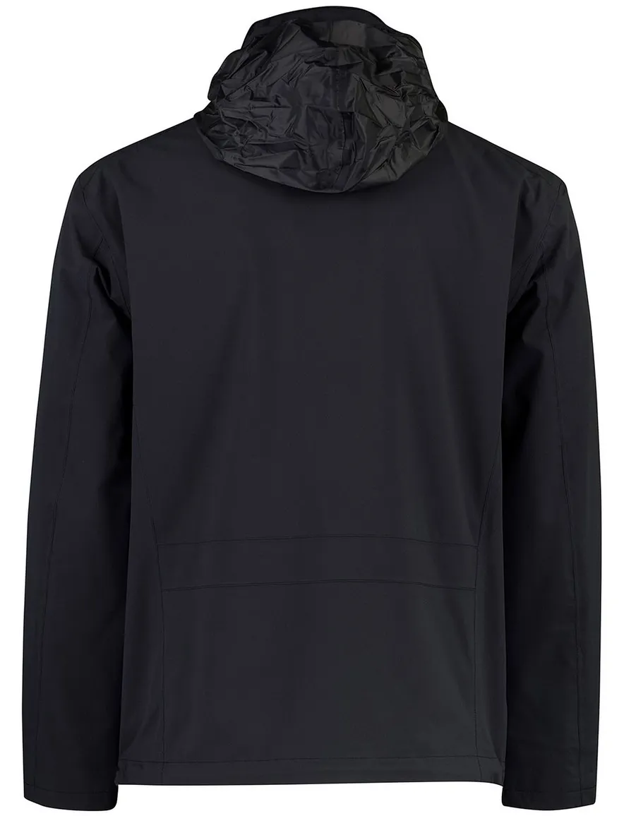 donkerblauwe Barbour zomerjas rits en knopen