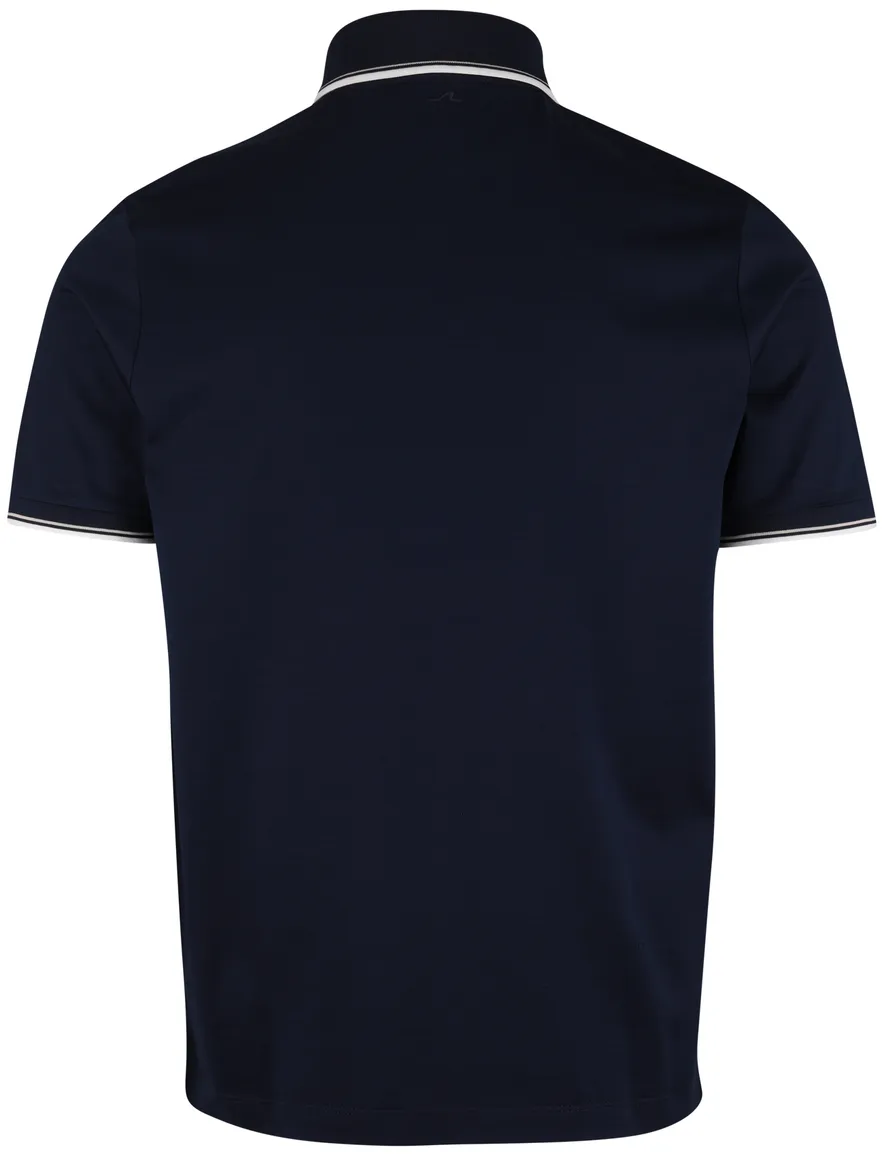 Paul & Shark Polo Donkerblauw witte streep mouw en boord