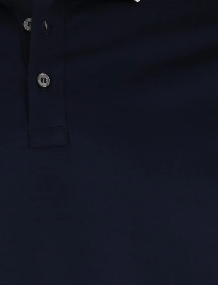 Paul & Shark Polo Donkerblauw witte streep mouw en boord