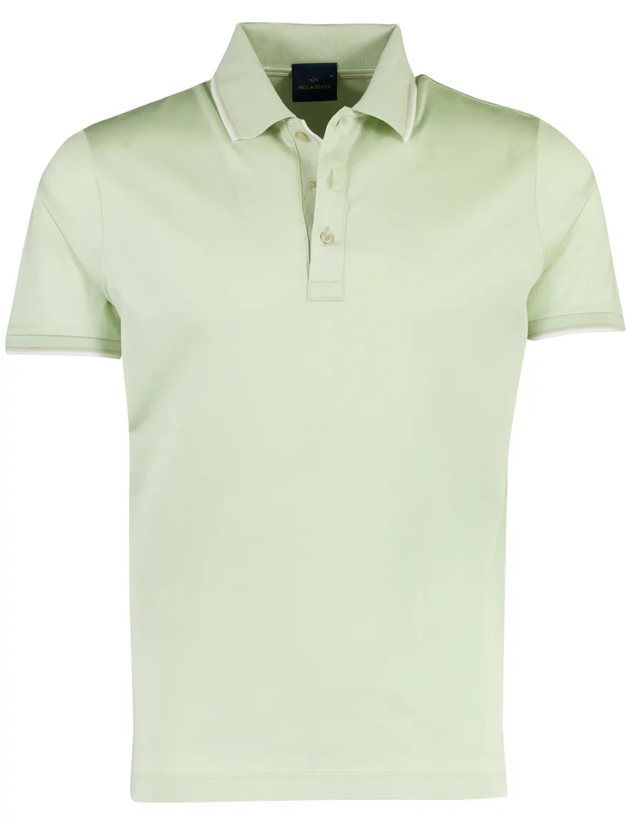 Poloshirt Paul & Shark groen katoen normale fit
