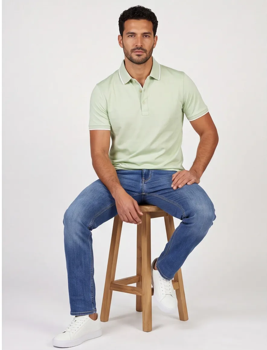 Poloshirt Paul & Shark groen katoen normale fit