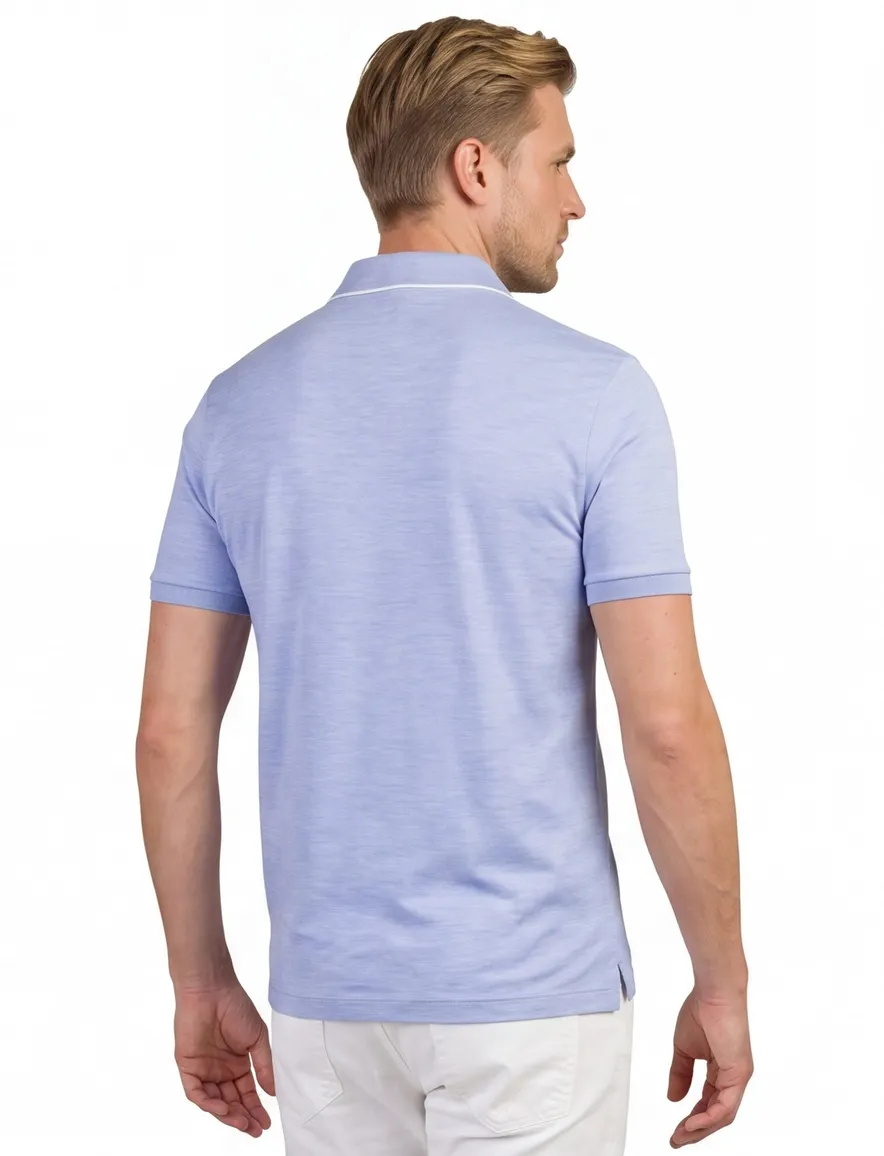 lichtblauw poloshirt normale fit Paul & Shark