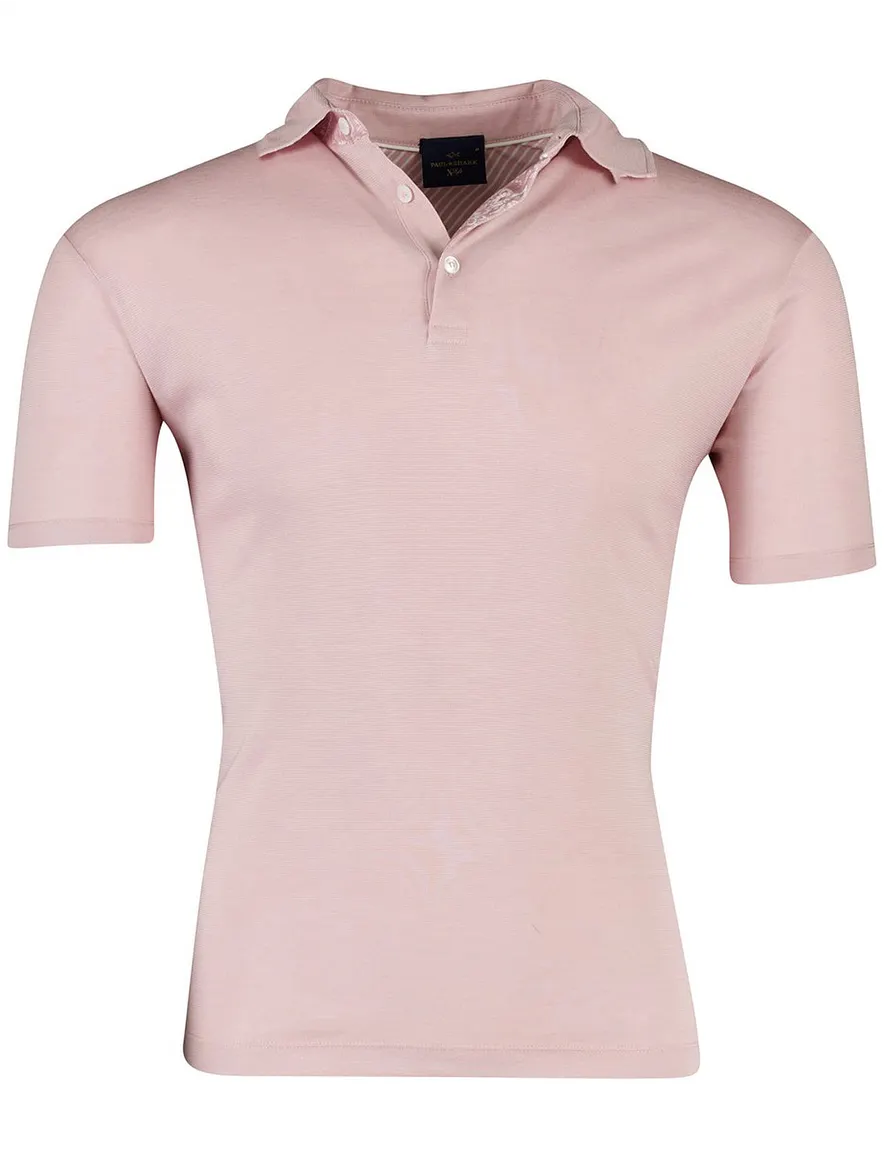 Paul & Shark poloshirt roze effen wijde fit