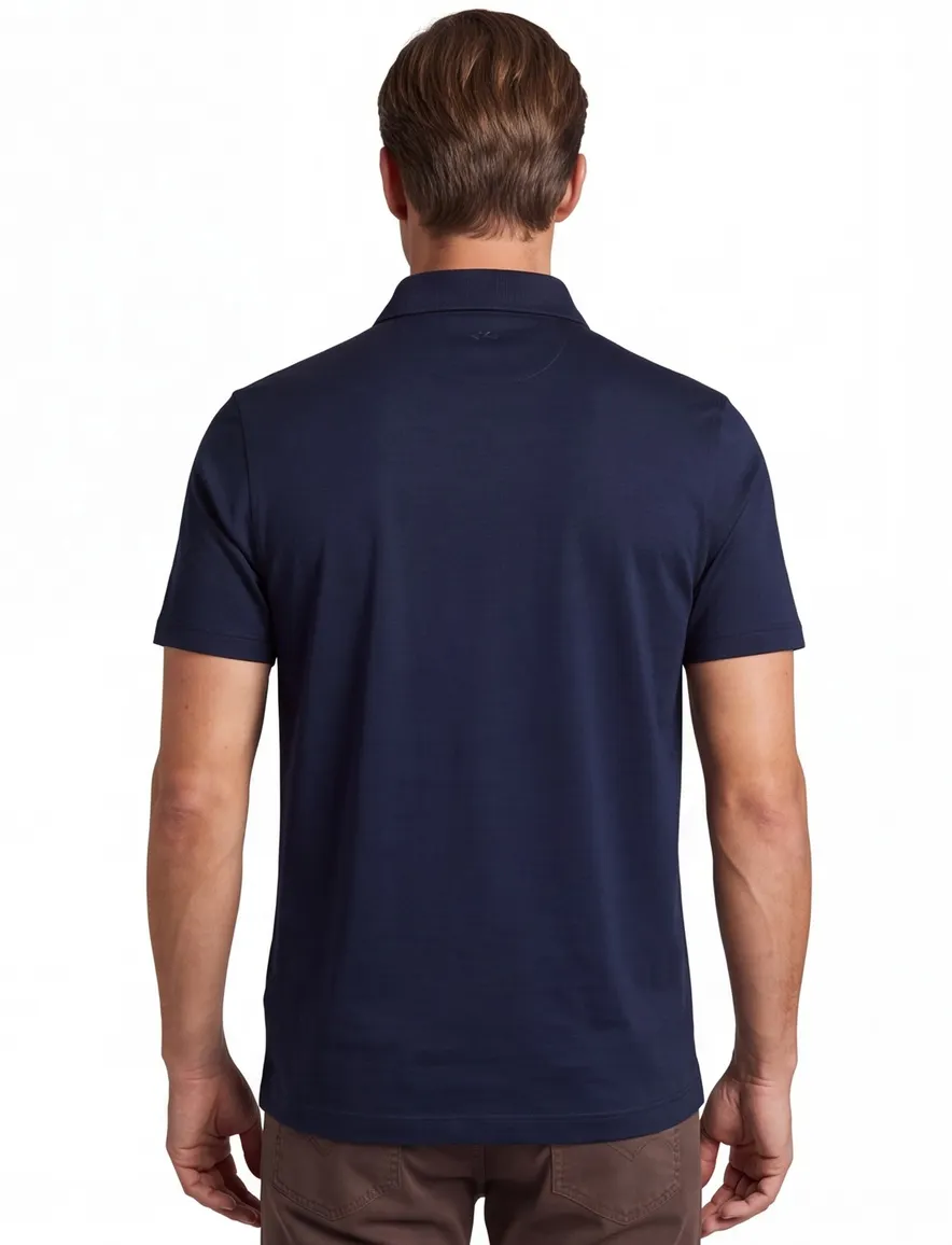 Paul & Shark Polo Donkerblauw effen donkere knoop