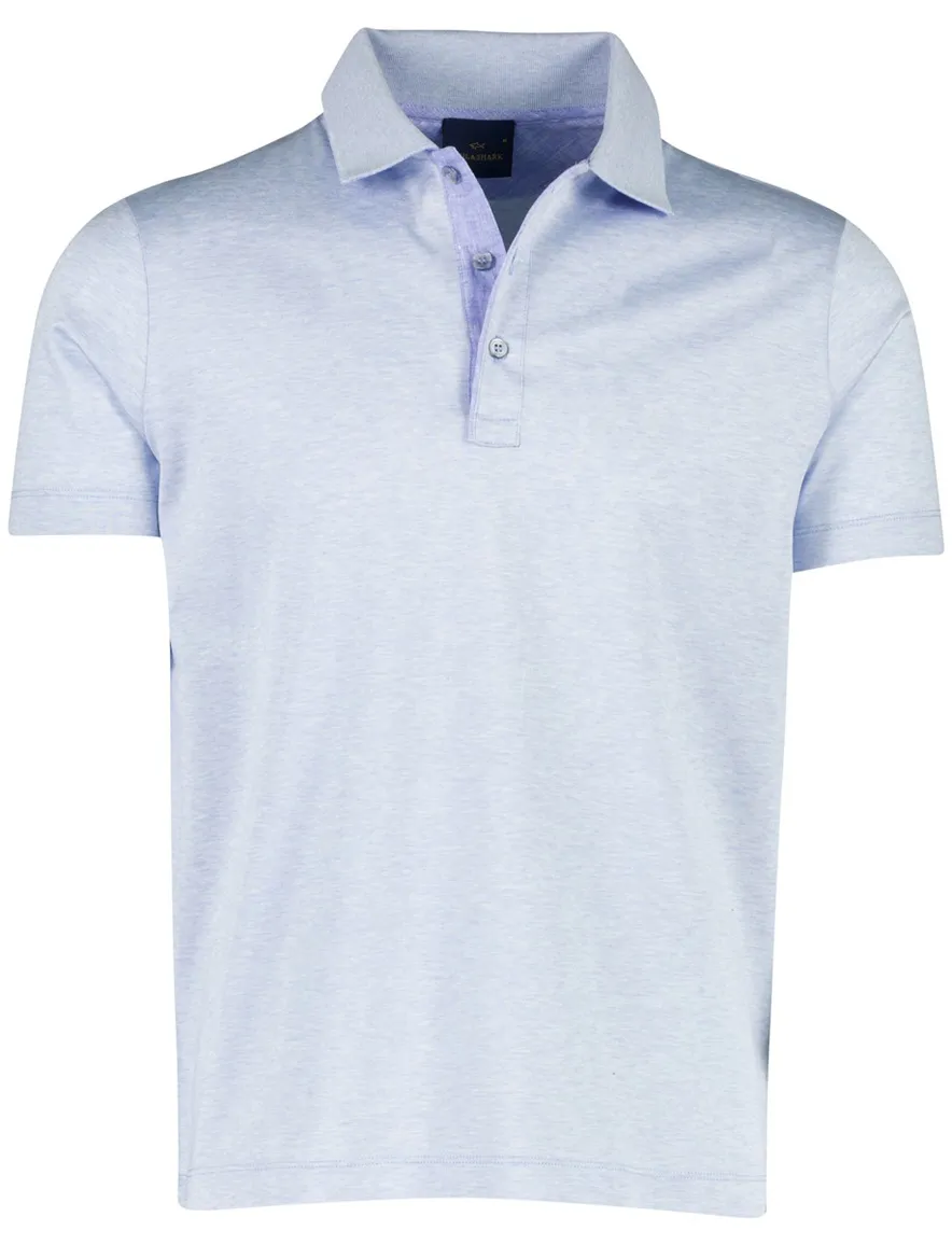Paul & Shark poloshirt 3 knoops lichtblauw