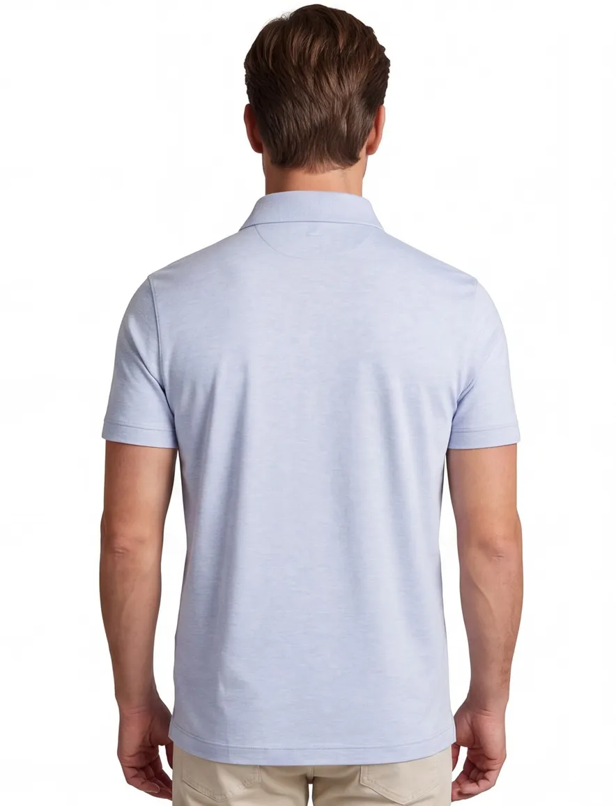 Paul & Shark poloshirt 3 knoops lichtblauw