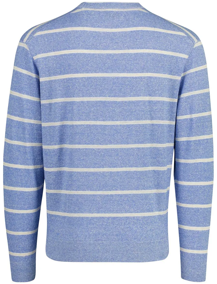 Trui Paul & Shark blauw met witte strepen linnen