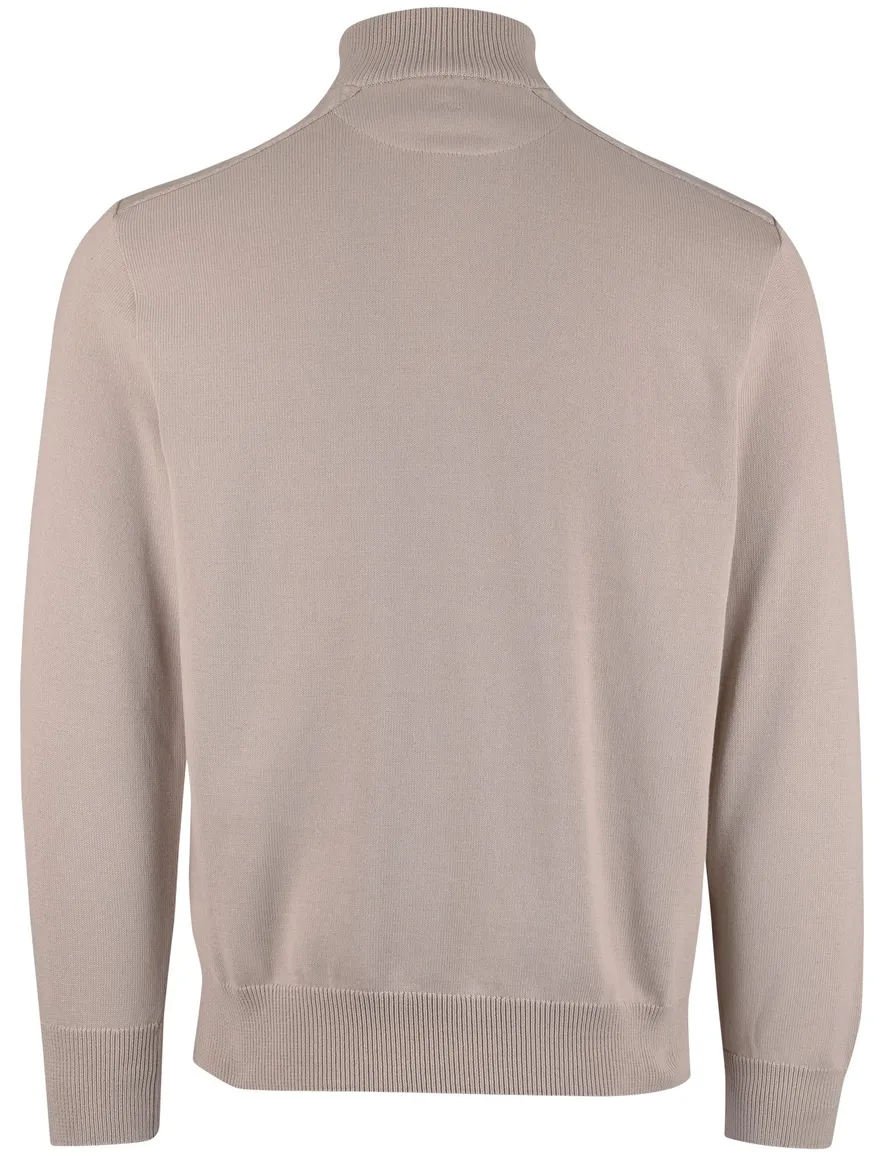 Beige half zip trui Paul & Shark gebreid katoen