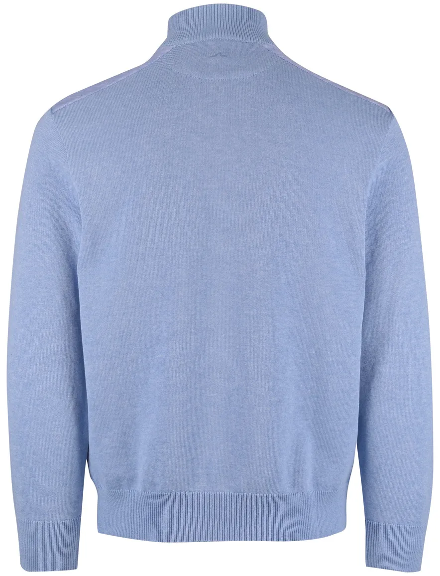 Blauwe trui half zip Paul & Shark normale fit