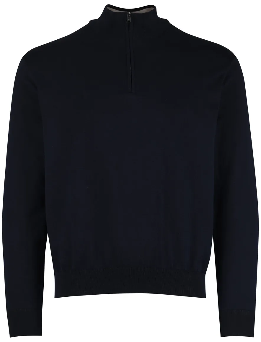 Navy half zip trui Paul & Shark