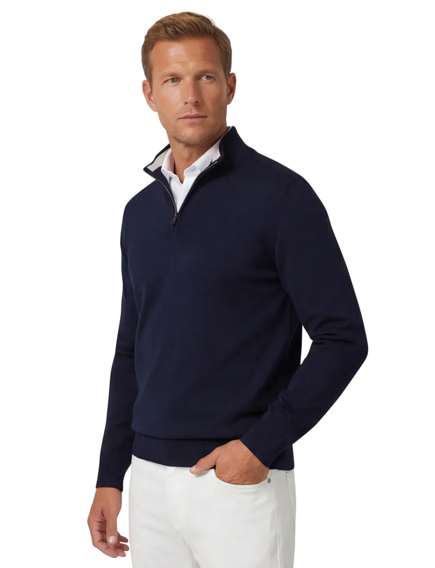 Navy half zip trui Paul & Shark