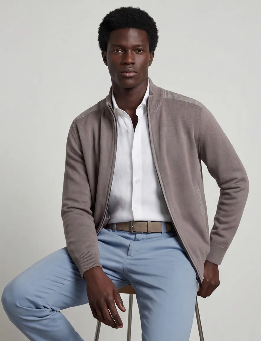 Antraciet Vest Paul & Shark gemeleerde details