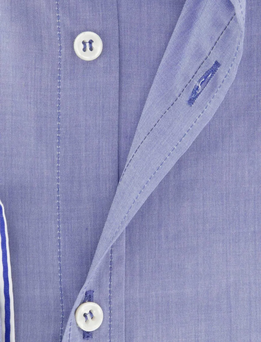 blauw overhemd Paul & Shark wijde fit borstzak