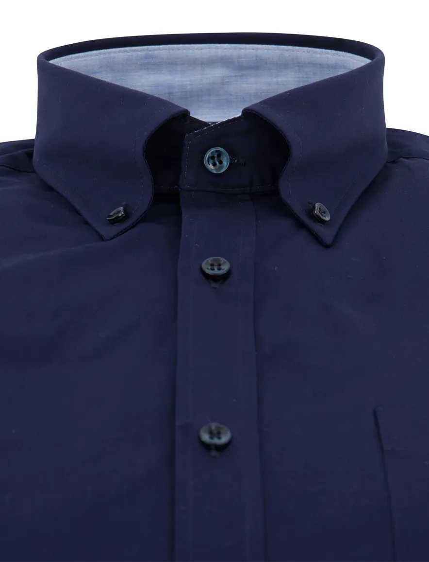 Paul & Shark overhemd donkerblauw blauwe knopen