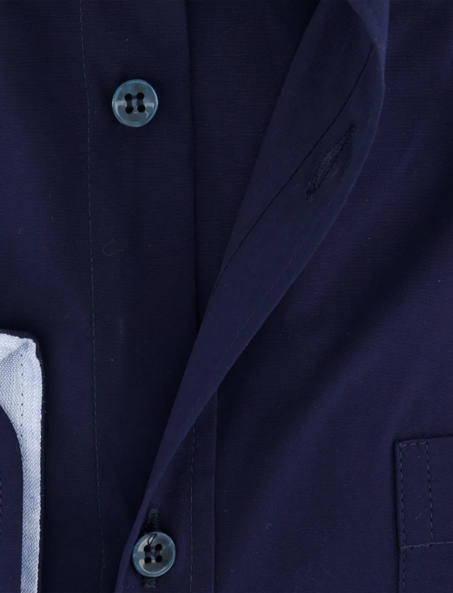 Paul & Shark overhemd donkerblauw blauwe knopen