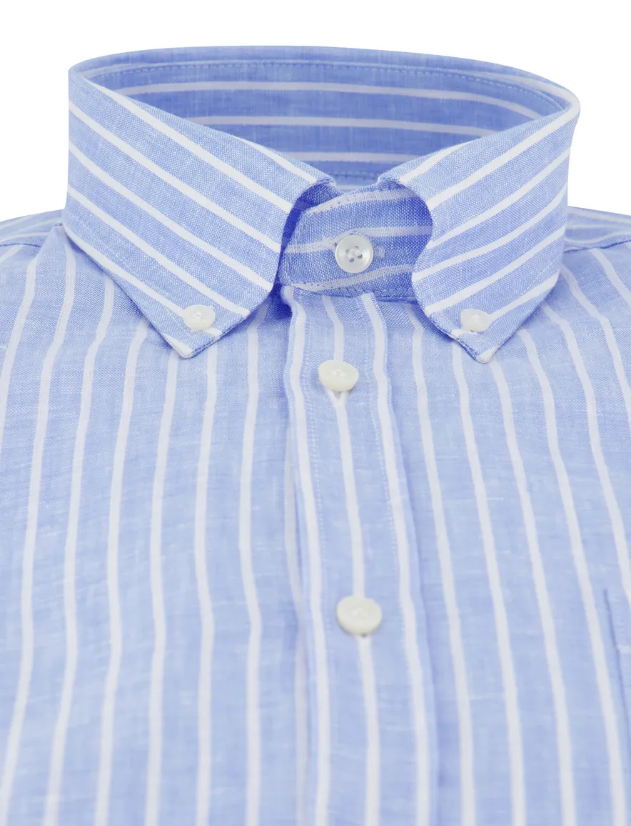 Paul & Shark overhemd blauw witte strepen