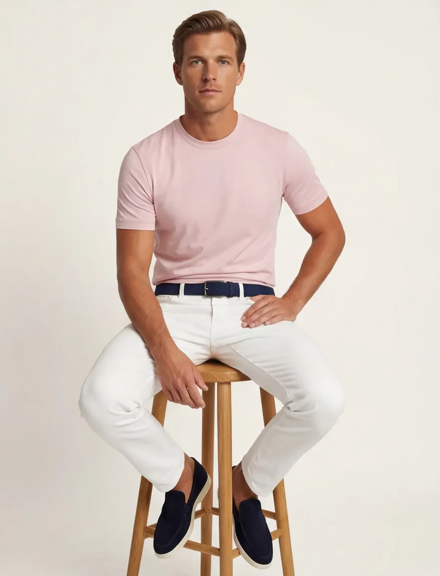 Paul & shark shirt wijde fit roze xsoft