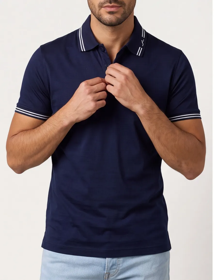 donkerblauw poloshirt Paul & Shark normale fit