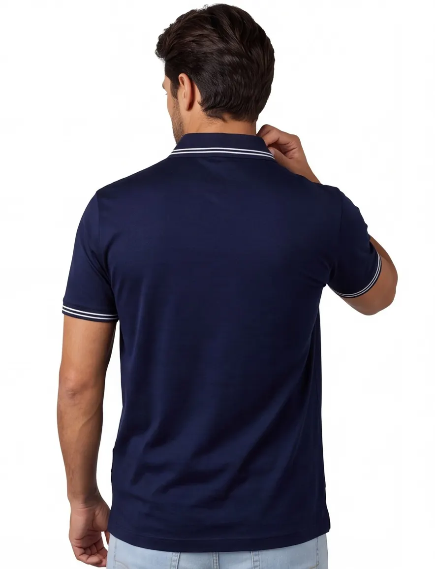 donkerblauw poloshirt Paul & Shark normale fit