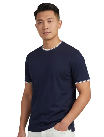 Paul & Shark T-shirt Paul & Shark navy katoen