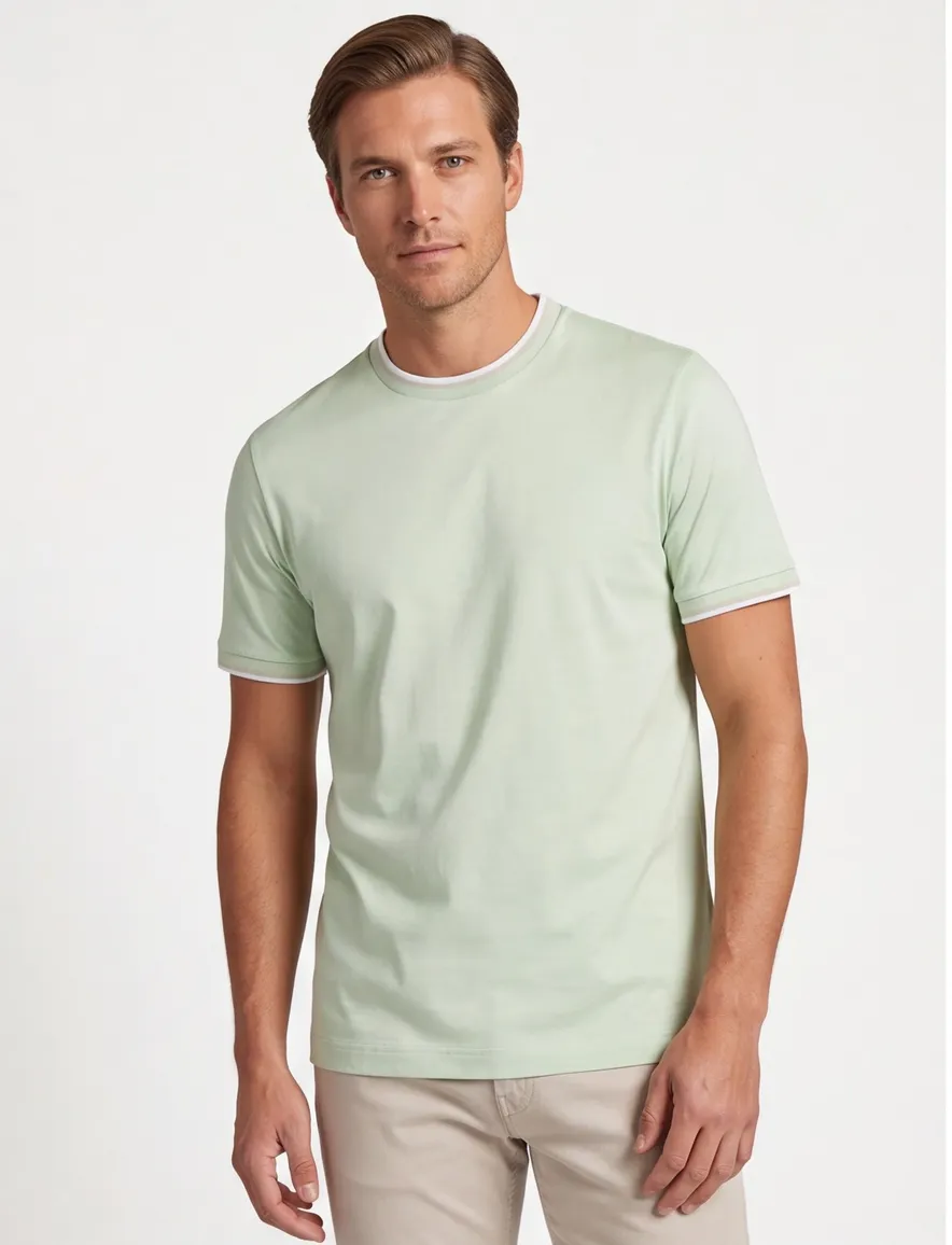 T-shirt Paul & Shark groen katoen wijde fit