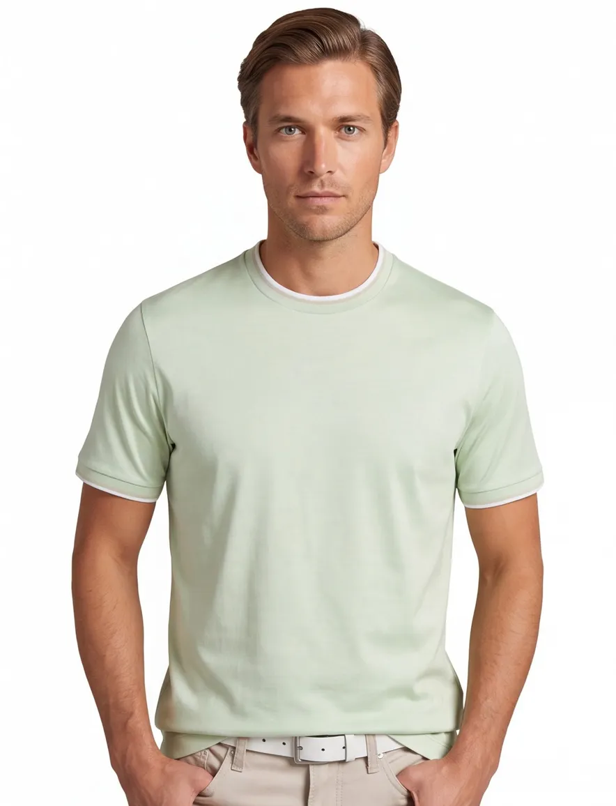 T-shirt Paul & Shark groen katoen wijde fit