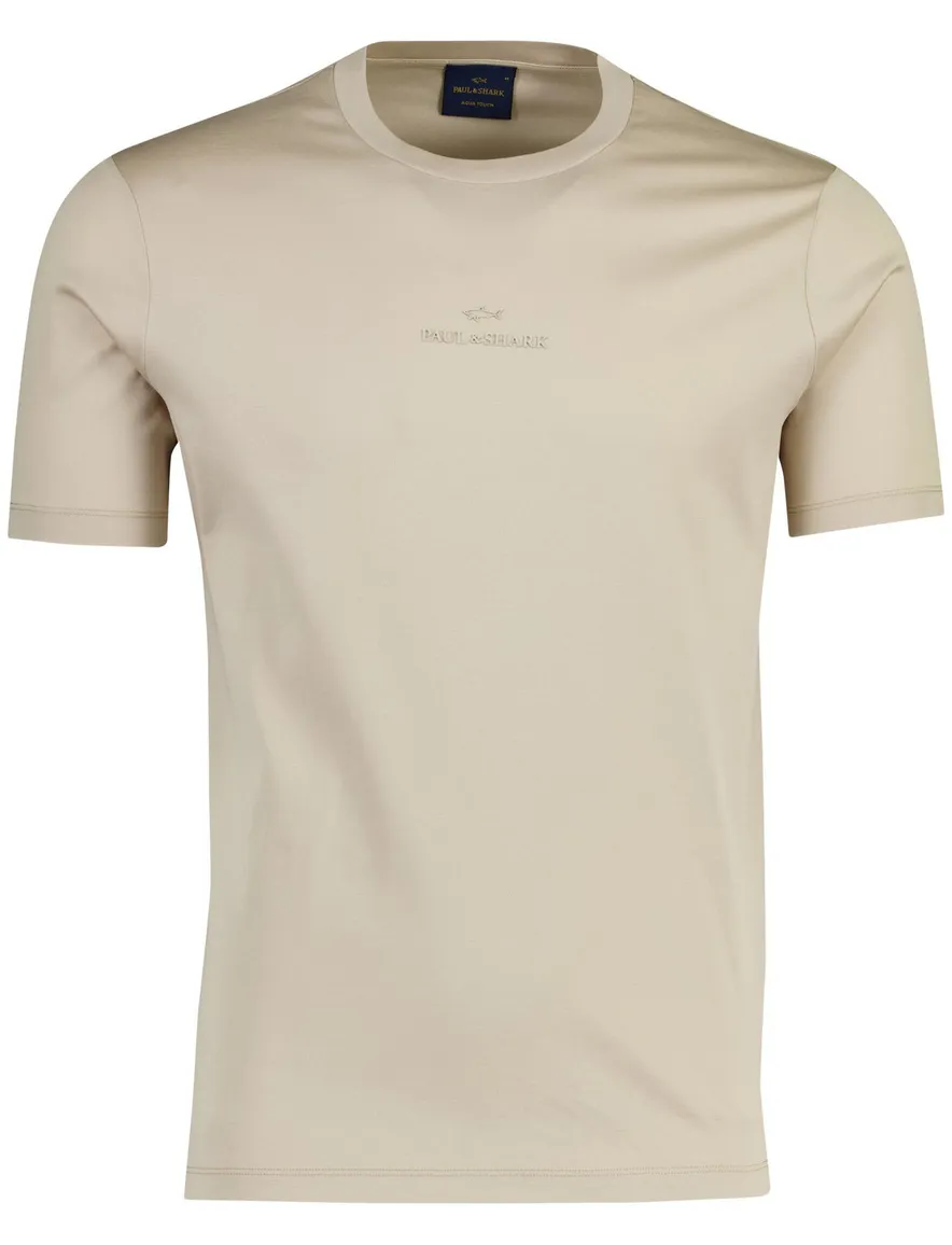 T-shirt Paul & Shark beige katoen