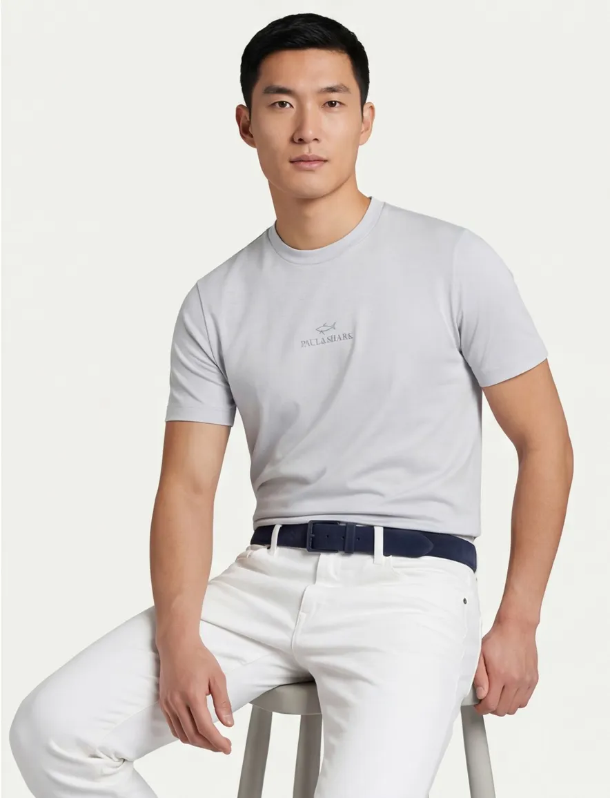 lichtblauw t-shirt Paul & Shark ronde hals