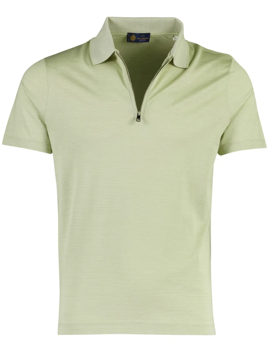 Poloshirt Paul & Shark groen gestreept