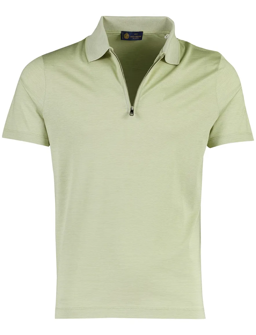 Poloshirt Paul & Shark groen gestreept