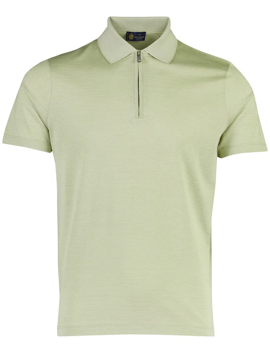 Poloshirt Paul & Shark groen gestreept