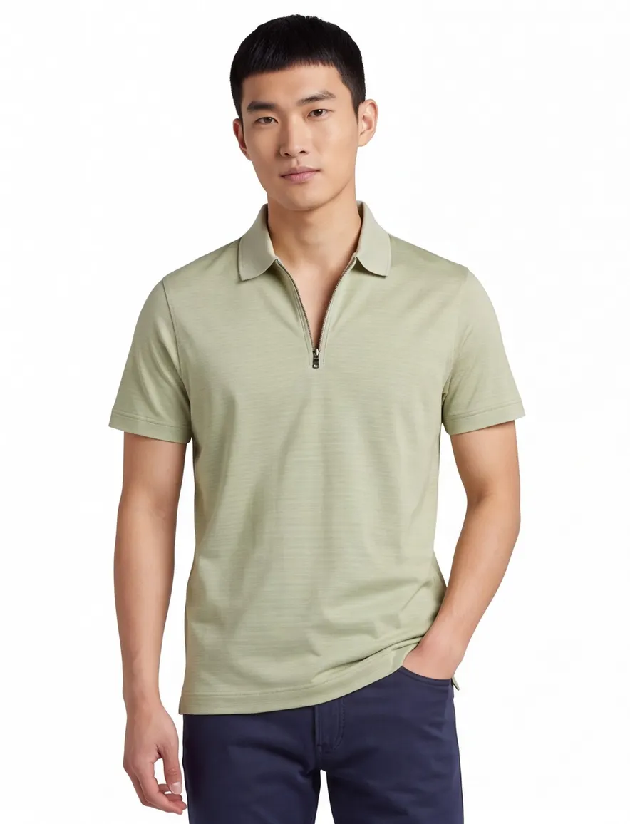 Poloshirt Paul & Shark groen gestreept