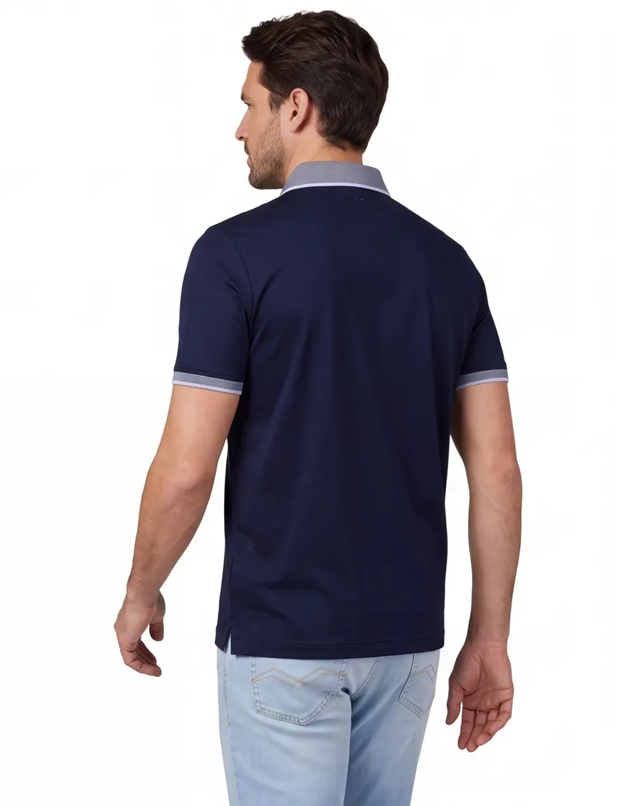 Wijde fit polo shirt Paul & shark donkerblauw 4 knoops