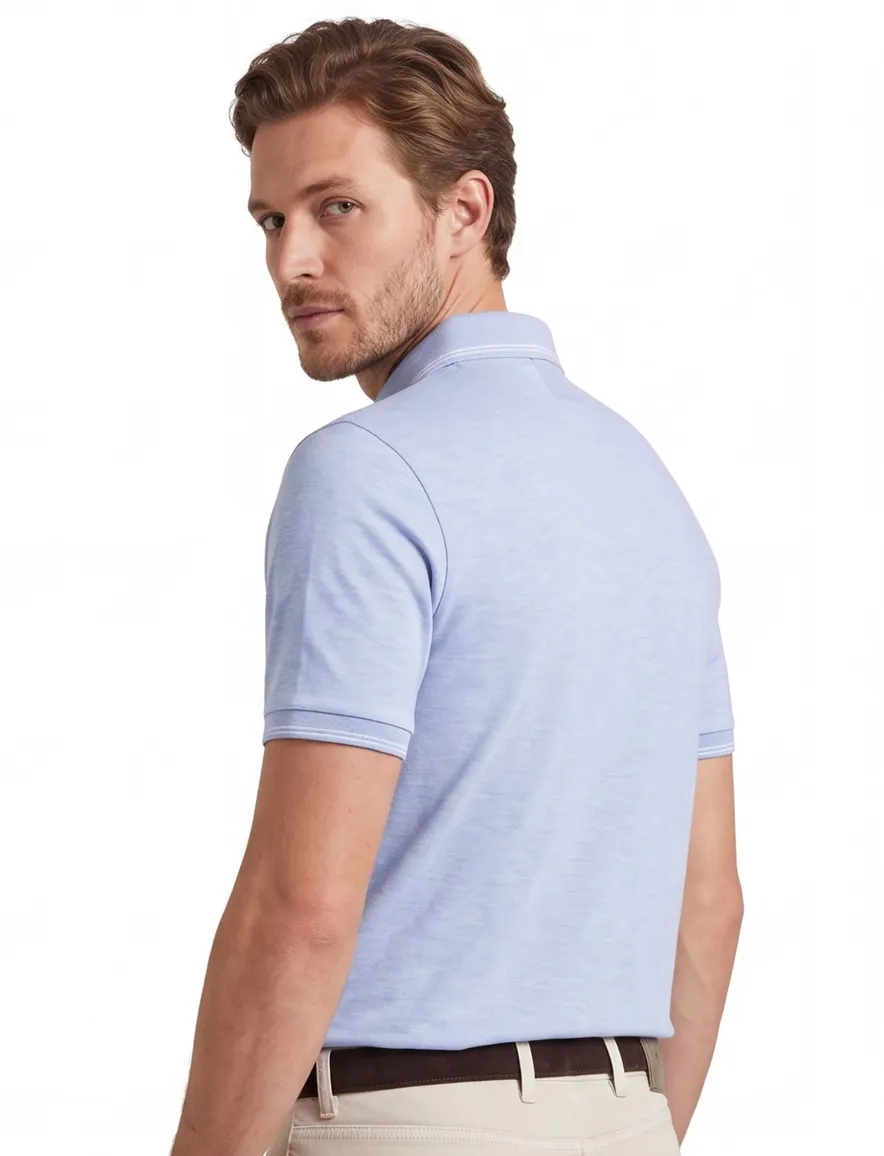 Paul & Shark polo blauw 3 knopen pique