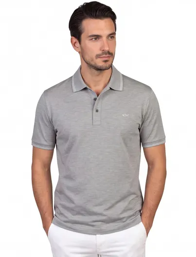 Paul & Shark Poloshirt Paul & Shark grijs katoen normale fit