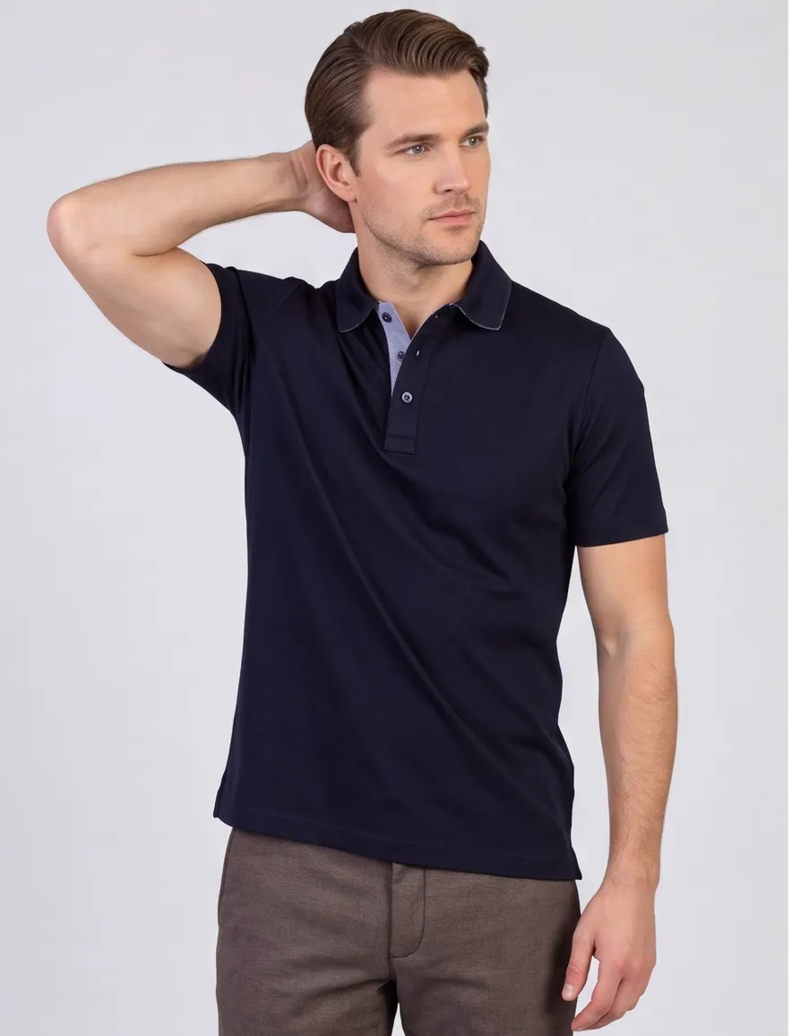 Paul & Shark poloshirt donkerblauw