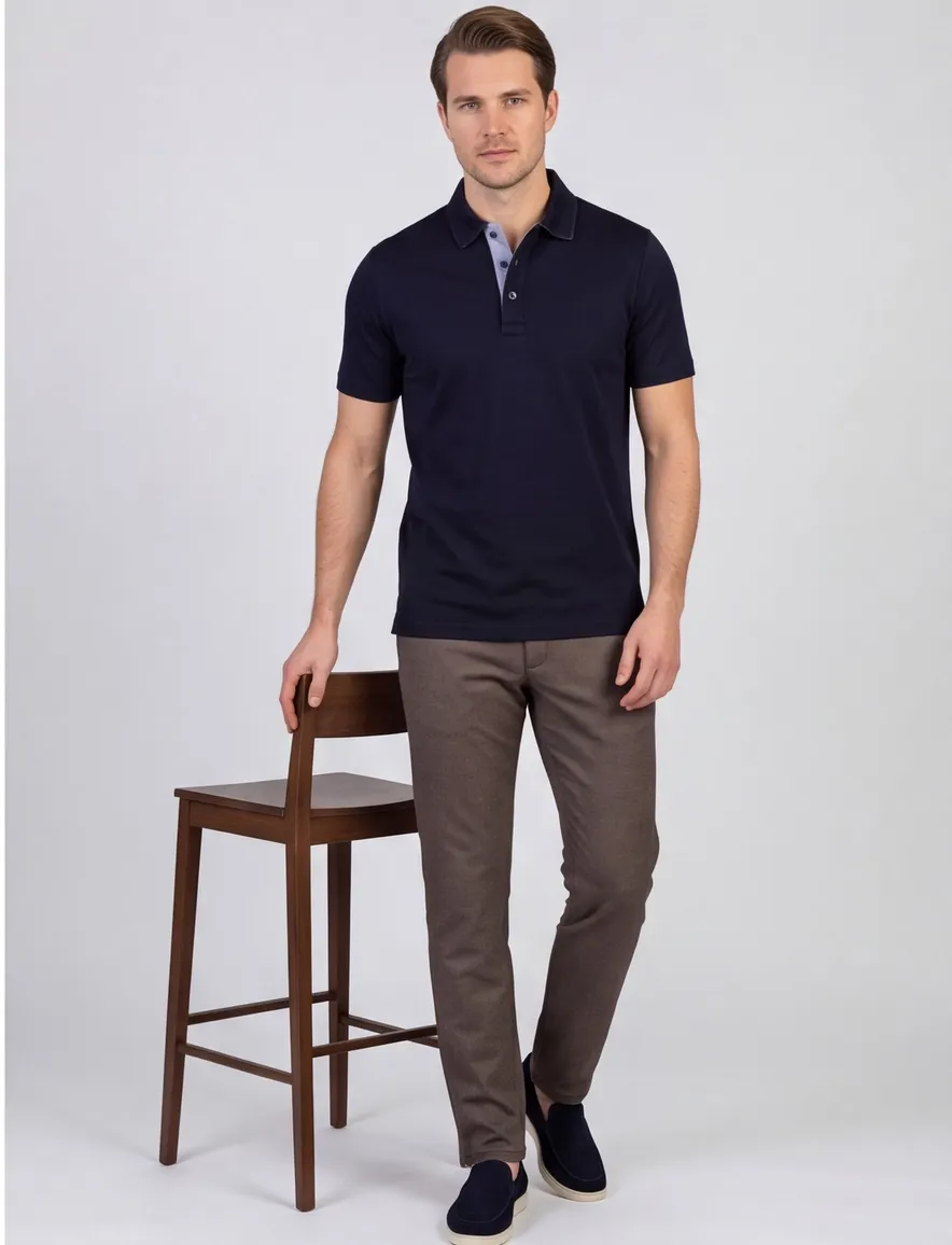 Paul & Shark poloshirt donkerblauw