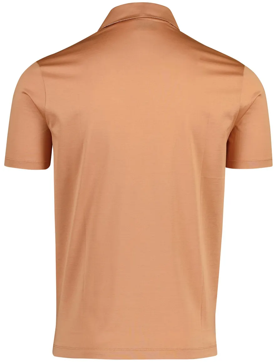 Paul & Shark effen polo 3 knoops korte mouw oranje