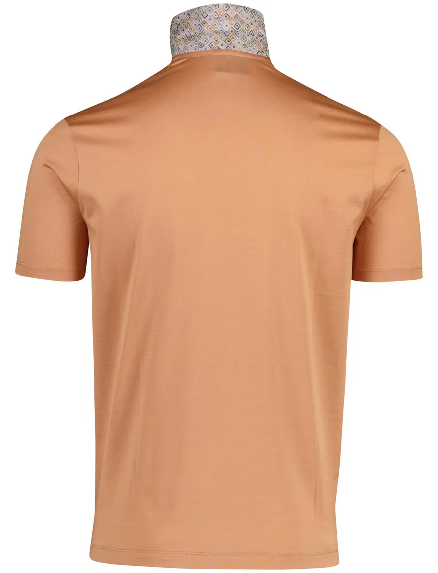 Paul & Shark effen polo 3 knoops korte mouw oranje