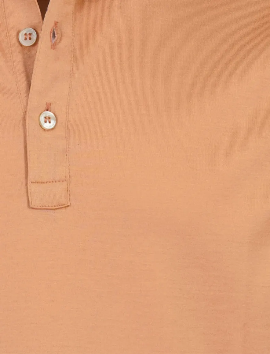 Paul & Shark effen polo 3 knoops korte mouw oranje