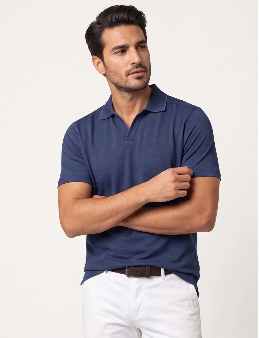 Poloshirt Paul & Shark donkerblauw X-Soft normale fit