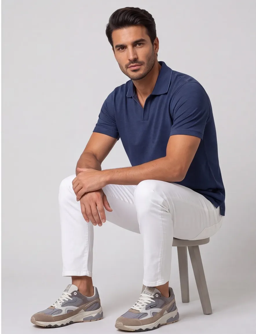 Poloshirt Paul & Shark donkerblauw X-Soft normale fit