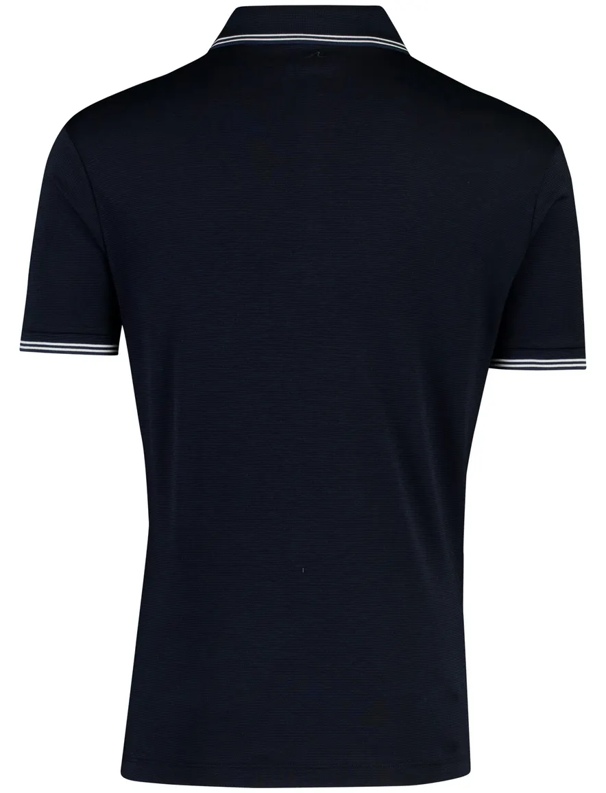 navy poloshirt Paul & Shark normale fit 3 knoops
