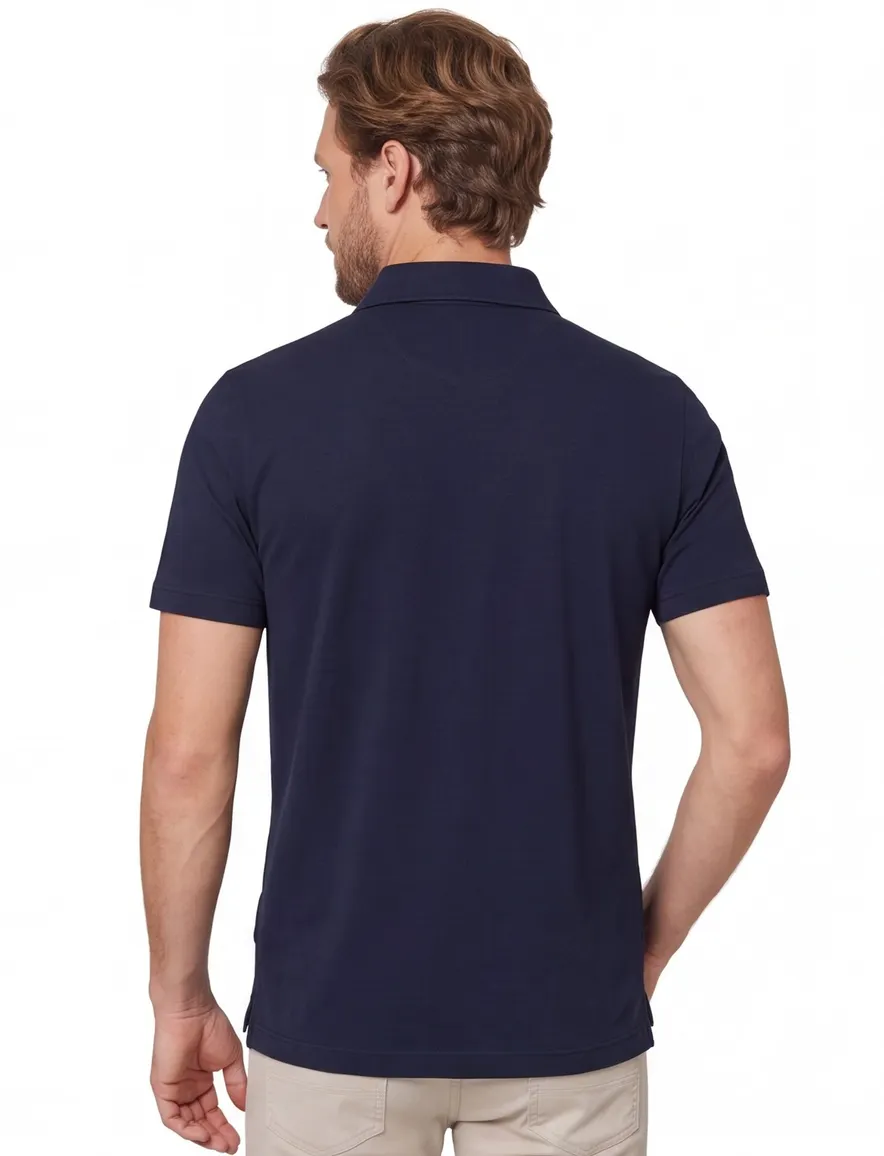 Paul & Shark Polo Donkerblauw effen katoen