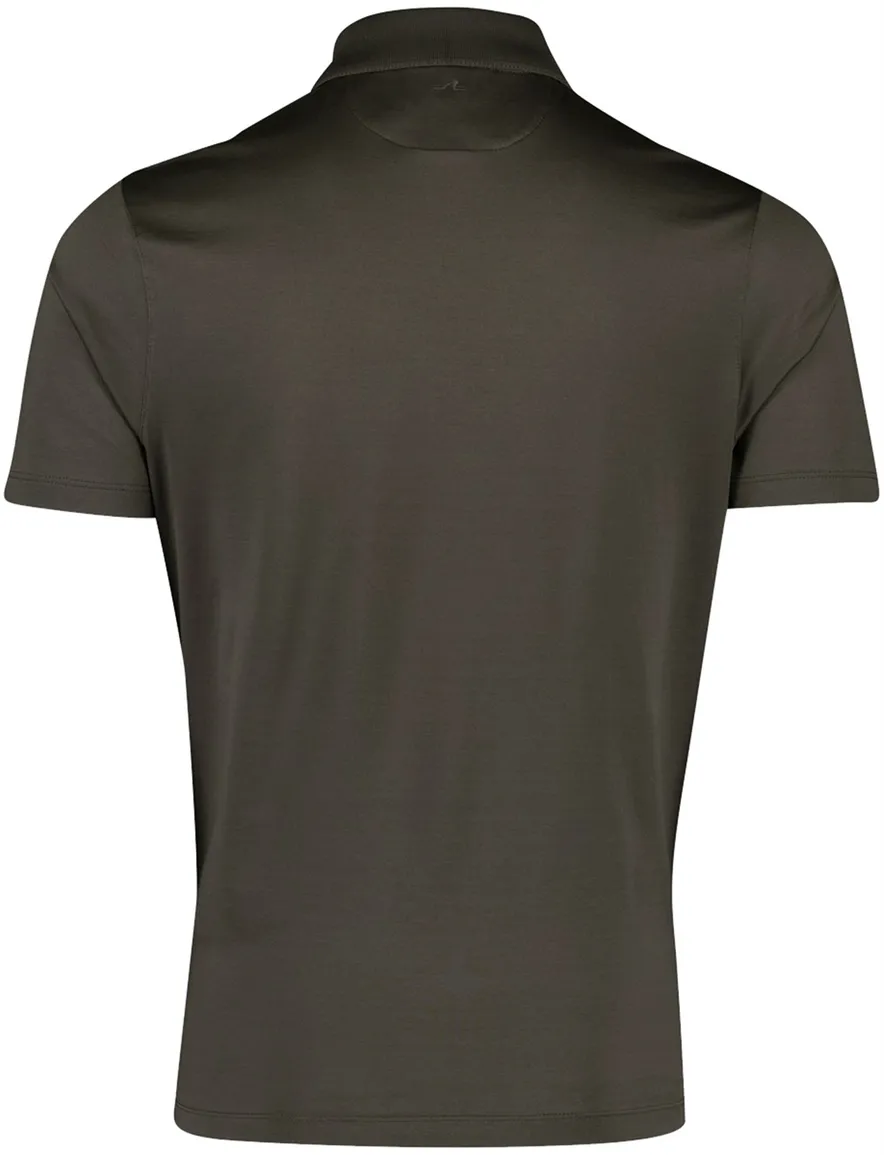 Paul & Shark poloshirt olijfgroen 3 knopen
