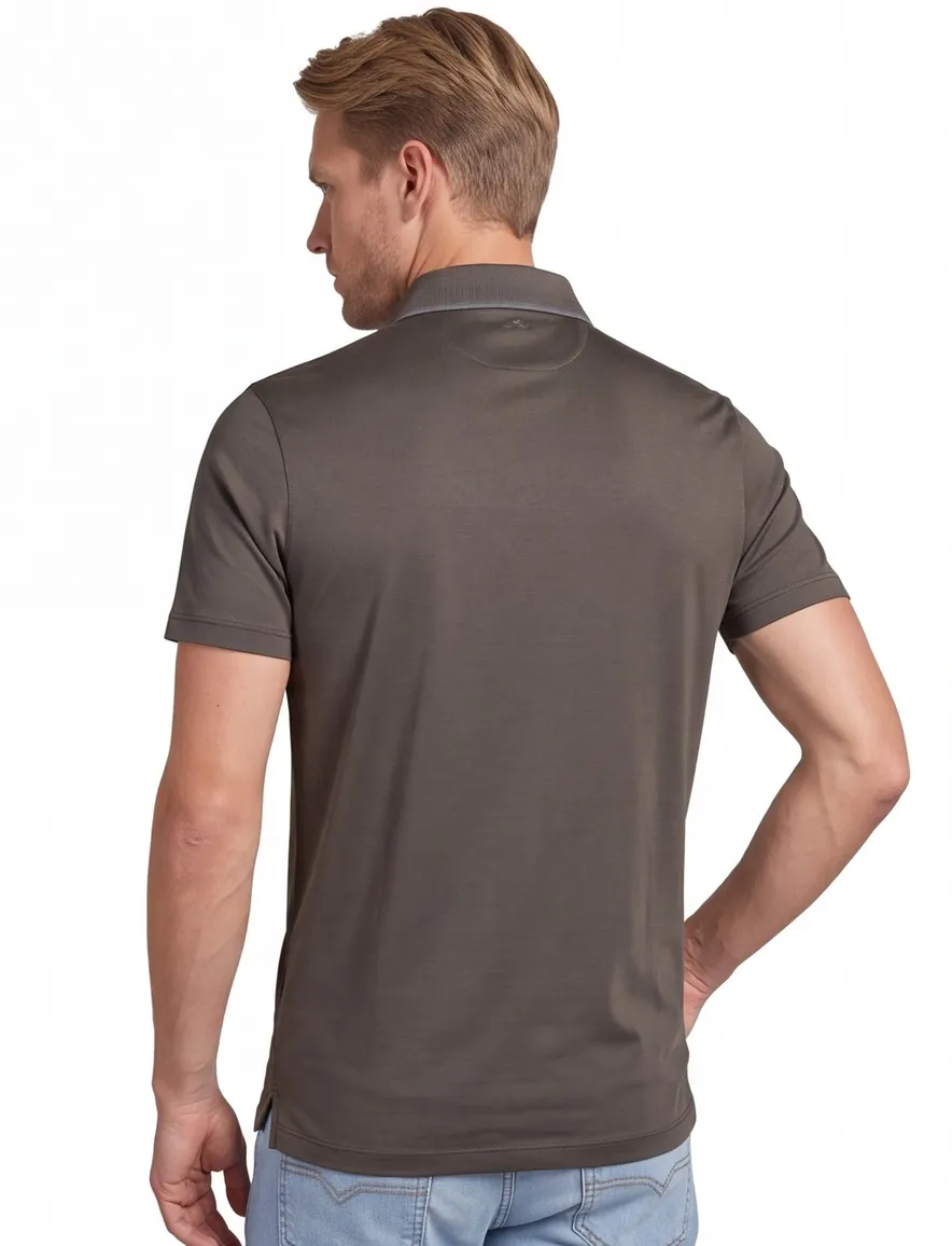Paul & Shark poloshirt olijfgroen 3 knopen