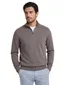 Antraciet trui half zip normale fit Paul & Shark