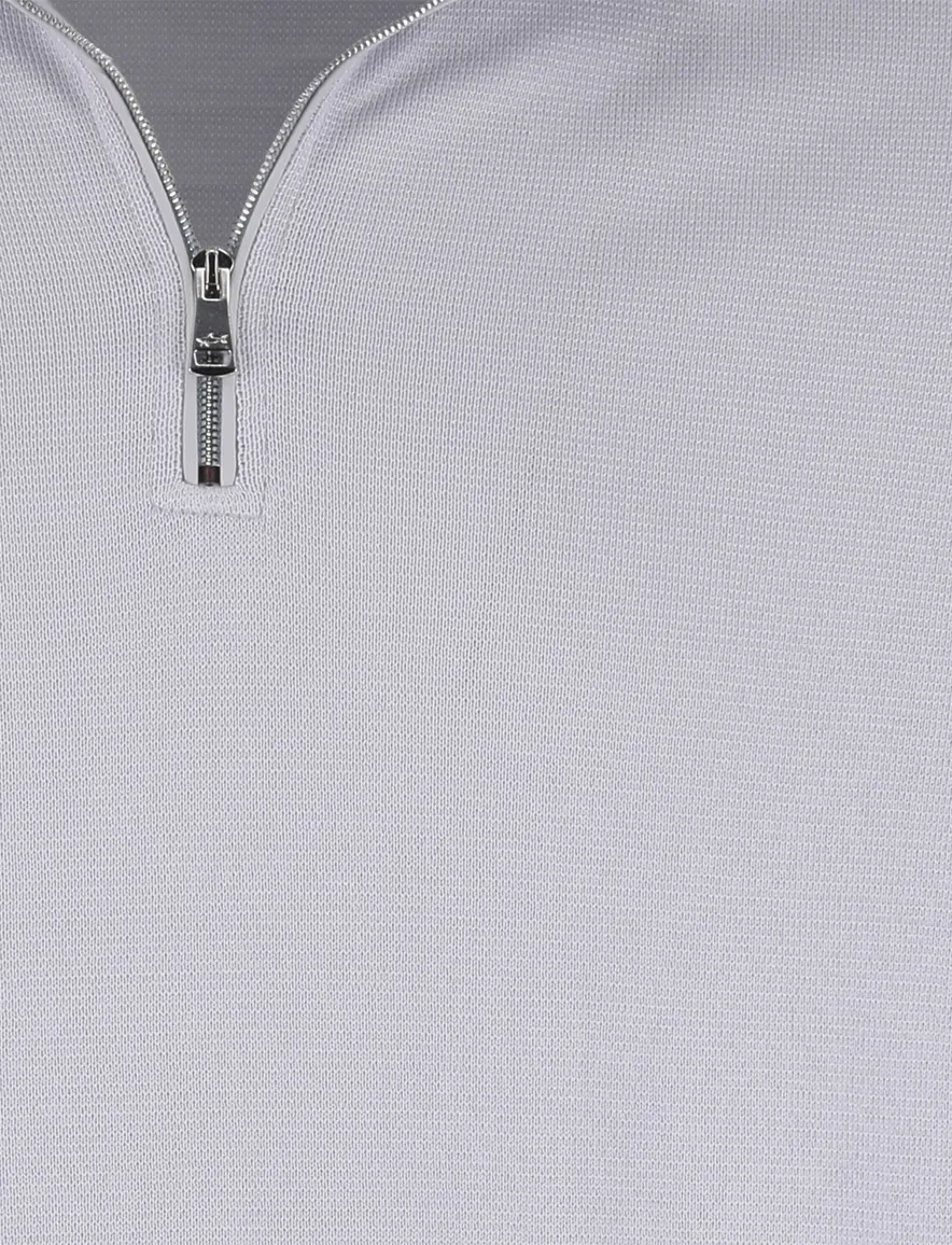 Lichtblauw trui Paul & Shark half zip normale fit