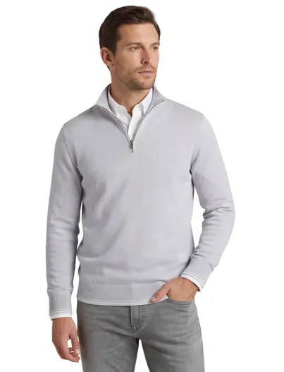 Paul & Shark Grijs trui Paul & Shark half zip normale fit